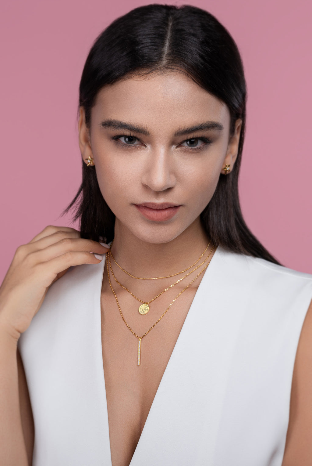 Layered Gold Necklace Set